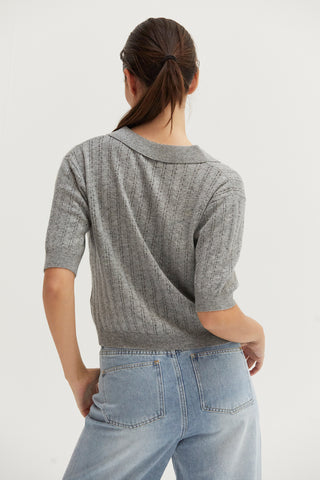 Saman Pointelle Knit Top