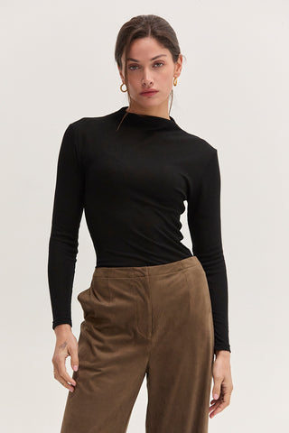 Claire Long Sleeve Mock Neck Top