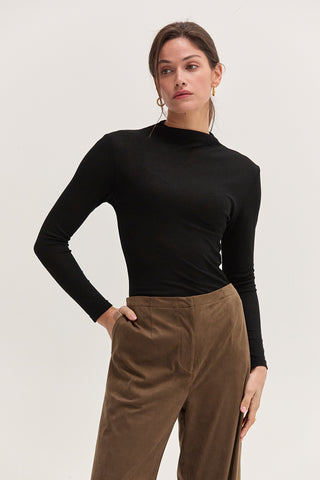 Claire Long Sleeve Mock Neck Top