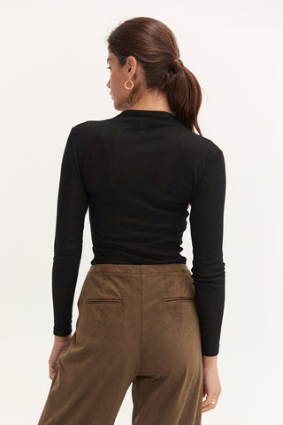 Claire Long Sleeve Mock Neck Top