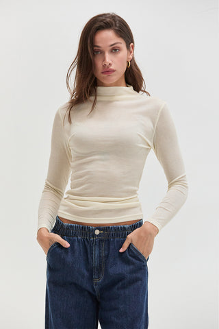 Claire Long Sleeve Mock Neck Top