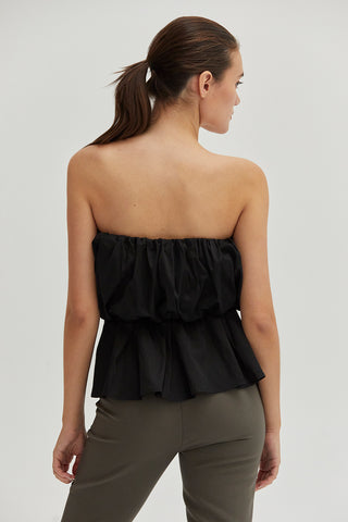 Arianna Balloon Peplum Tube Top