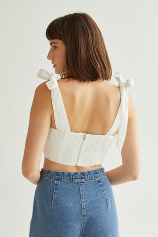 Balia Eyelet Bustier Top