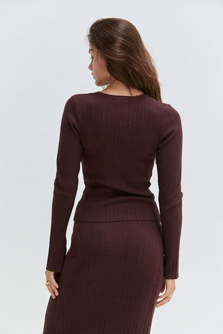 Drea Ribbed Crewneck Knit Top