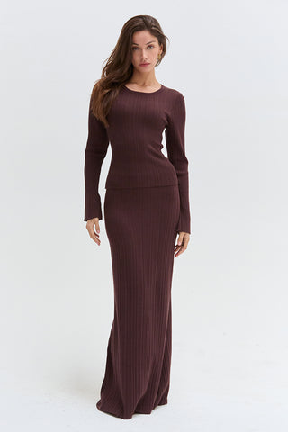 Drea Ribbed Crewneck Knit Top