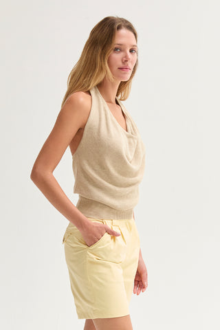 Mila Cowl Neck Halter Knit Top