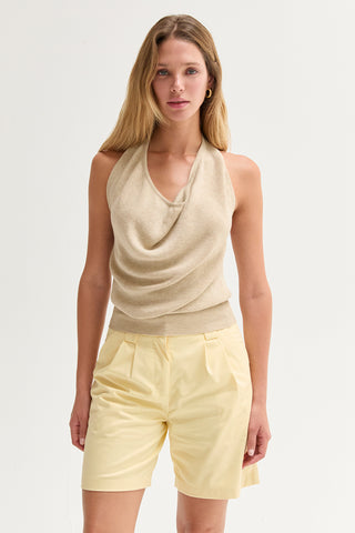 Mila Cowl Neck Halter Knit Top