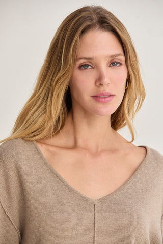 Eve V-neck Lounge Sweater Knit Top