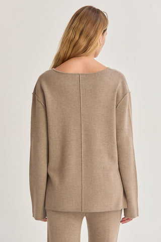 Eve V-neck Lounge Sweater Knit Top