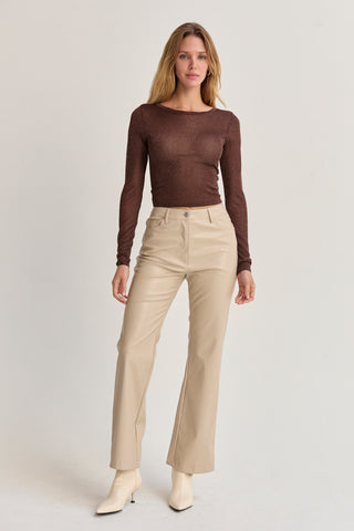 Eliana Lurex Sheer Knit Top