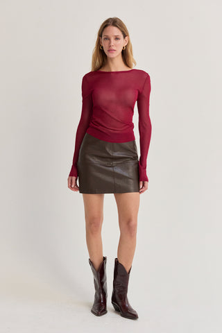 Eliana Lurex Sheer Knit Top