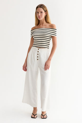 Samara High Waisted Wide Leg Culotte Pants