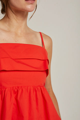 Mindy Pleated Babydoll Camisole Top