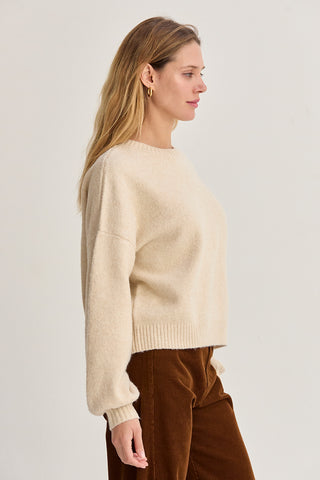 Josie Balloon Sleeve Crewneck Sweater
