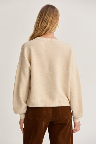 Josie Balloon Sleeve Crewneck Sweater