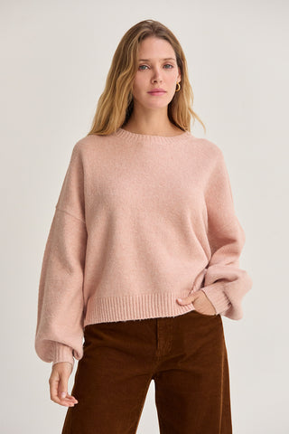 Josie Balloon Sleeve Crewneck Sweater