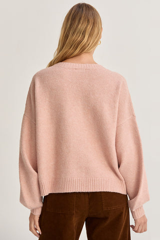 Josie Balloon Sleeve Crewneck Sweater