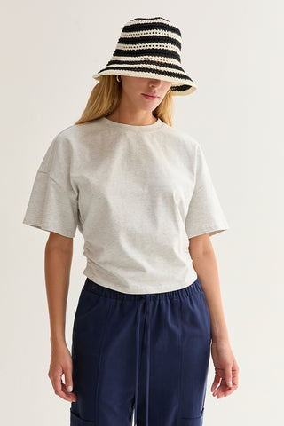 Suzy Semi Cropped Ruched Knit Top