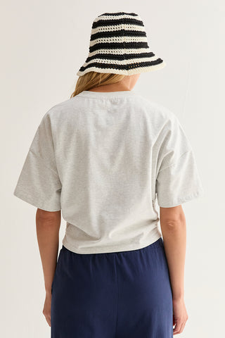 Suzy Semi Cropped Ruched Knit Top