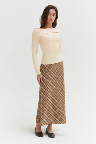 Lucy One Shoulder Long Sleeve Knit Top