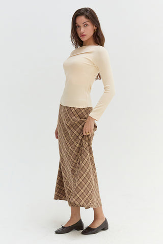 Lucy One Shoulder Long Sleeve Knit Top