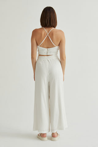 Velma Square Neckline Sleeveless Pants Set