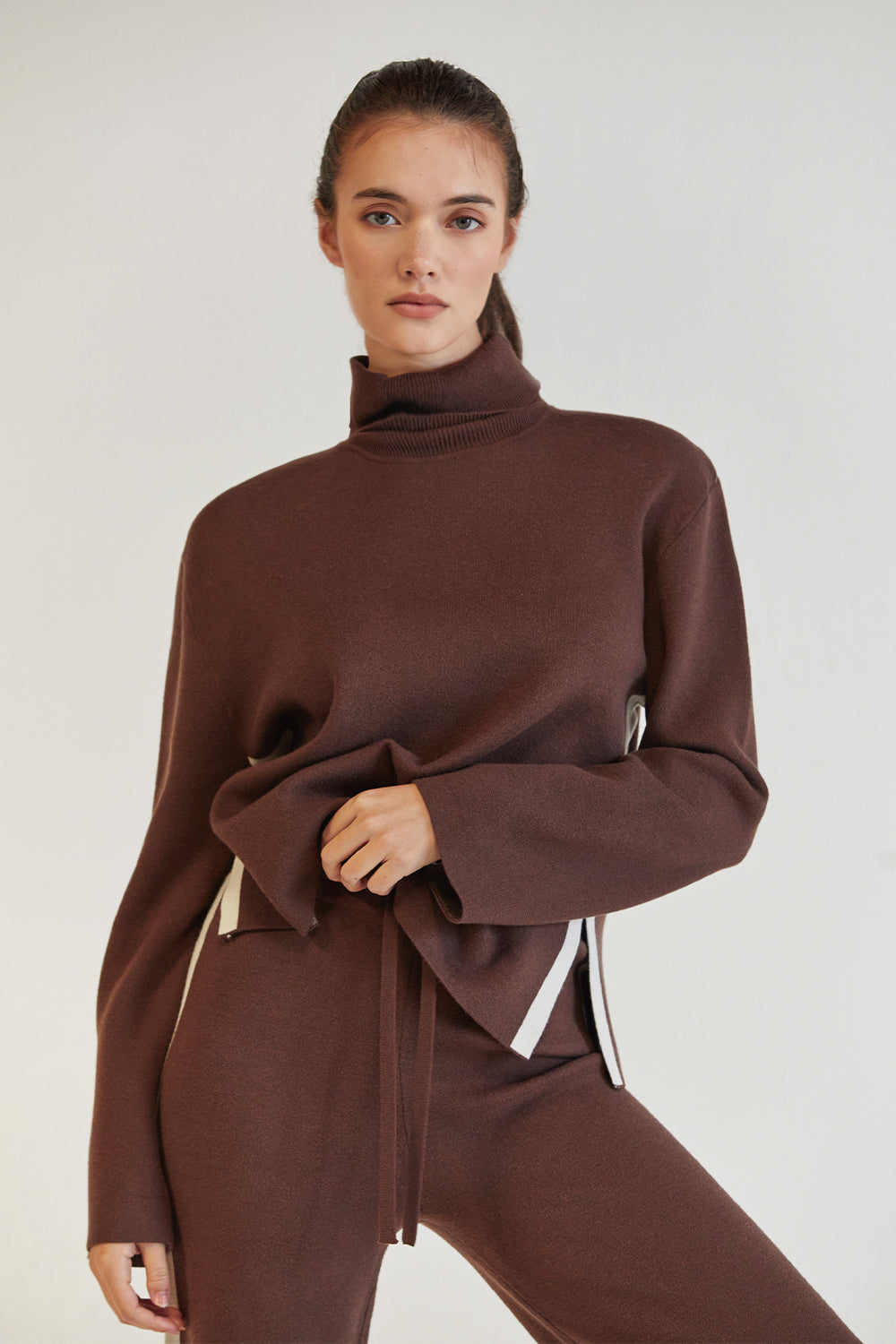 Sage Turtleneck Long Sleeves Lounge Set
