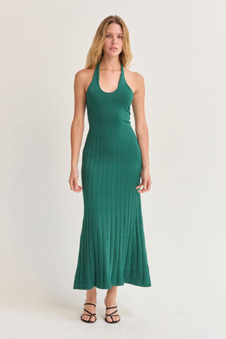Robin Halter Lurex Knit Midi Dress