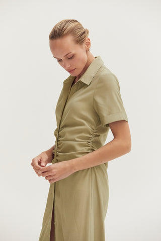 Edith Button Up Shirt Dress