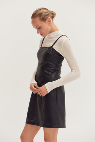 Odalis Vegan Leather Mini Dress