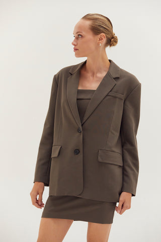 Gia Oversized Single-Breasted Blazer