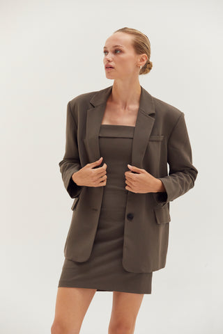 Gia Oversized Single-Breasted Blazer