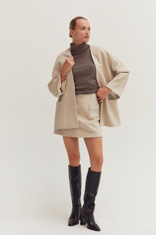 Molly Open Front Wool Blend Jacket