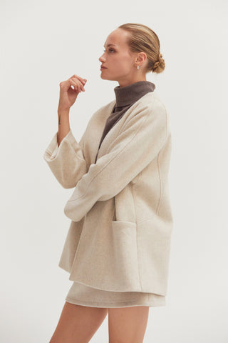 Molly Open Front Wool Blend Jacket
