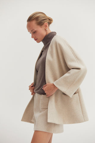 Molly Open Front Wool Blend Jacket