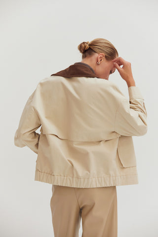 Alexis Contrast Collar Canvas Barn Jacket
