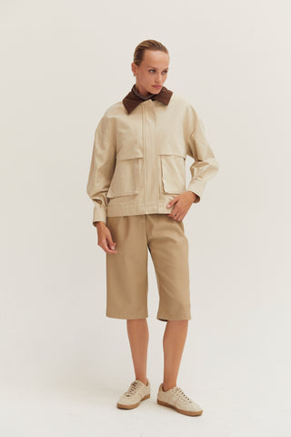 Alexis Contrast Collar Canvas Barn Jacket