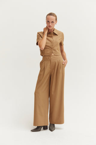 Reese Short Sleeve Cropped Blazer Top