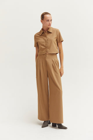 Reese Pleated Wide Leg Trousers
