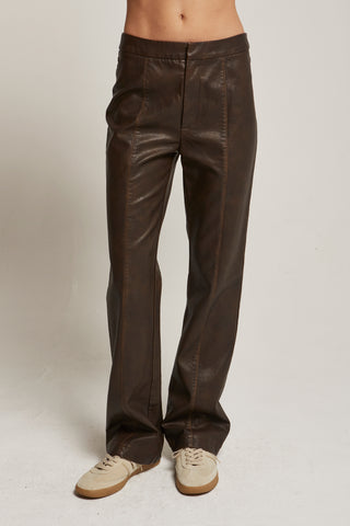 Zuri Washed Vegan Leather Pants