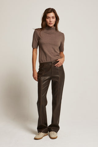 Zuri Washed Vegan Leather Pants