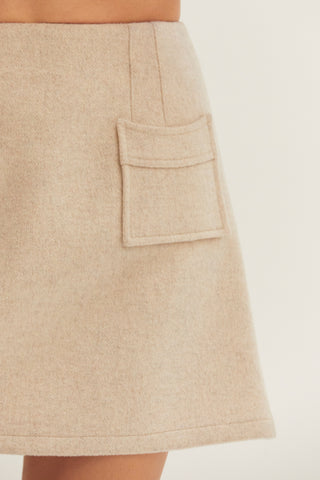 Molly Wool Blend Mini Skirt