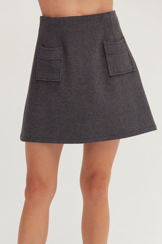 Molly Wool Blend Mini Skirt