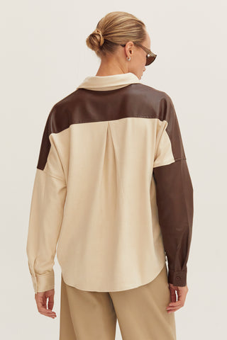 Sammy Mixed-Media Shirt