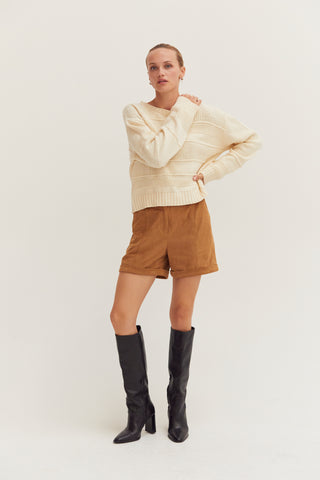 Cassi Textured Striped Sweater