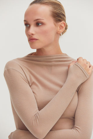 Claire Mock Neck Layering Knit Top
