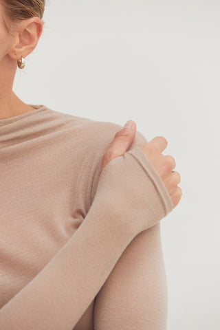 Claire Mock Neck Layering Knit Top