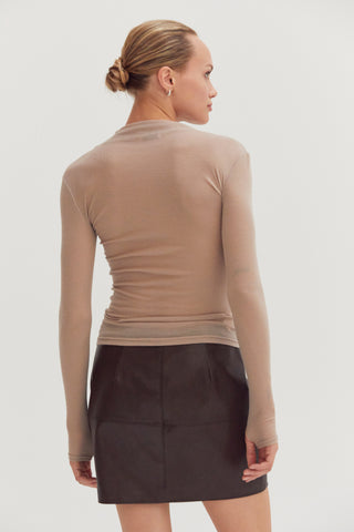 Claire Mock Neck Layering Knit Top