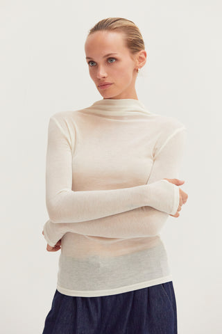 Claire Mock Neck Layering Knit Top