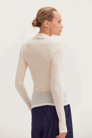 Claire Mock Neck Layering Knit Top